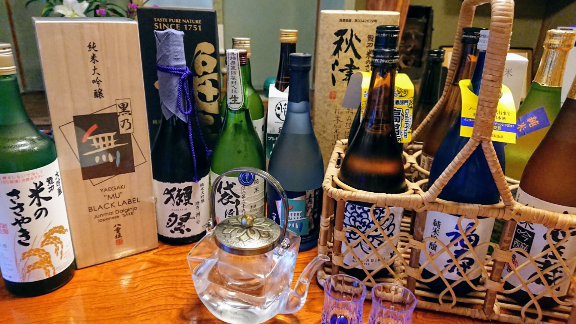 姫路の地酒(日本酒)が20種類以上、楽しめる姫路すし一
